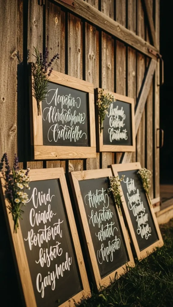 23. Handmade Signage and Chalkboards