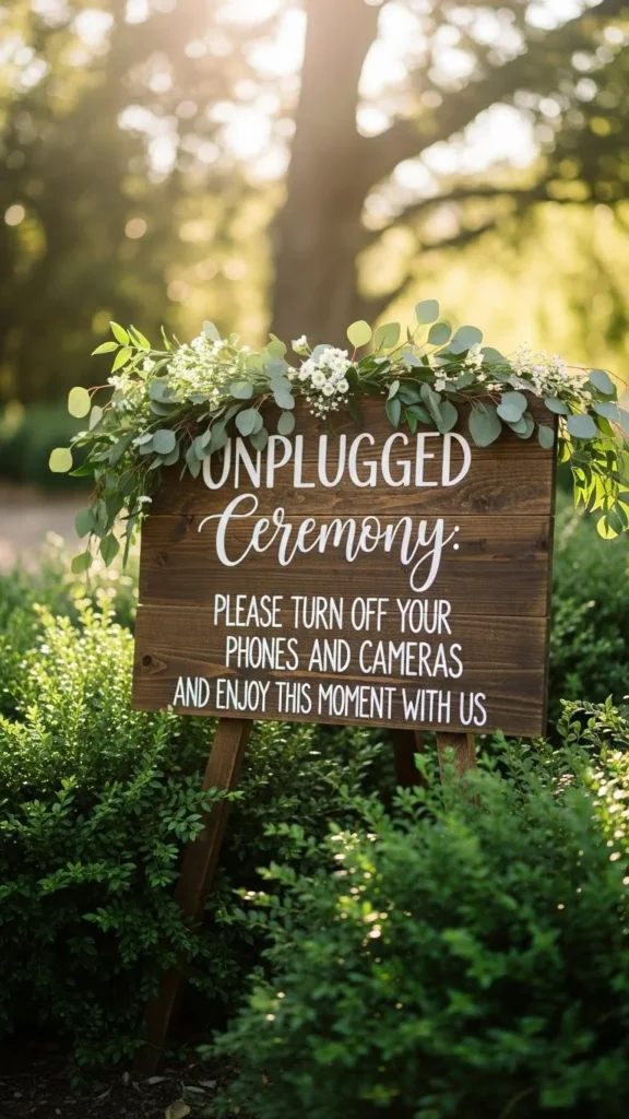 23. Unplugged Ceremony Sign