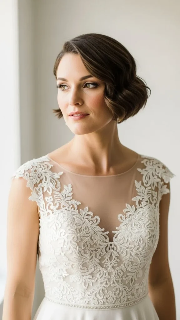 24 Stylish Short-Hair Wedding Looks That Turn Heads (2)