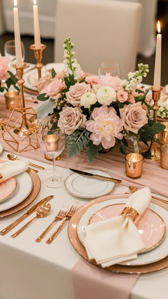 24. Rose Gold, Blush, and Ivory