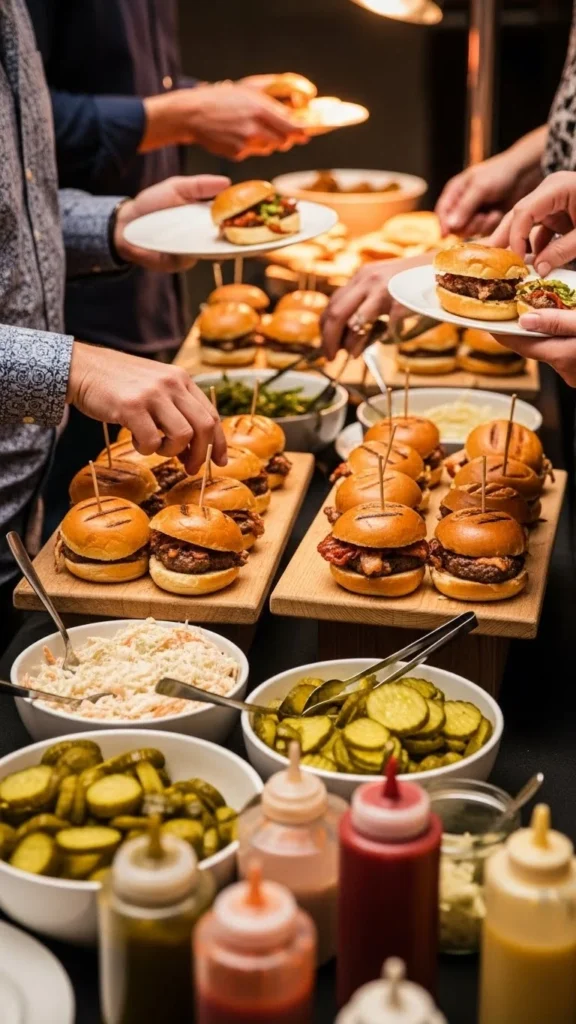 25. Mini BBQ Sliders Station