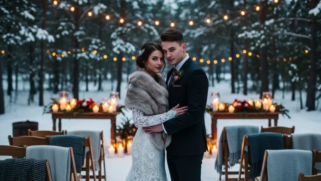 28 Cozy Winter Wedding Ideas for a Magical Celebration (2)