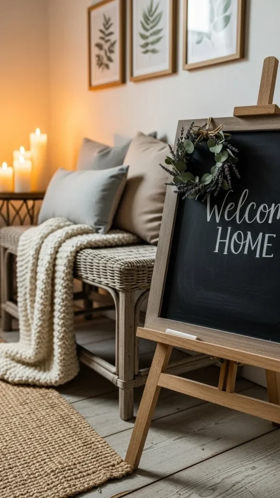 3. Chalkboard Welcome Sign