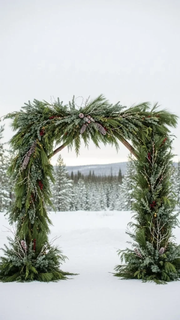3. Evergreen Ceremony Backdrop