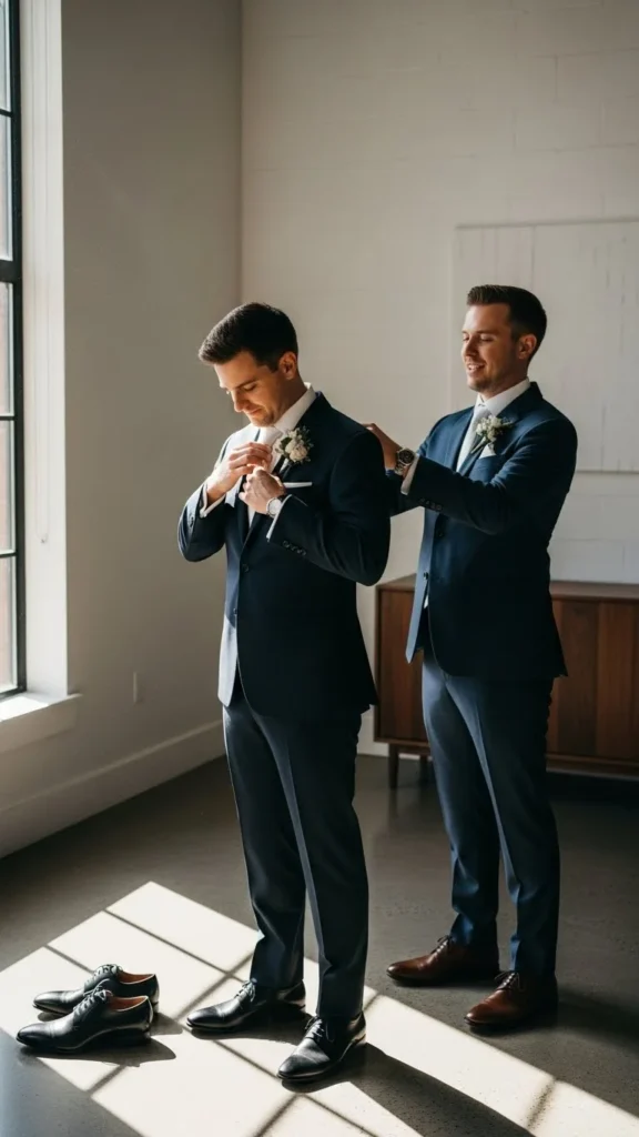 3. Groom Getting Ready