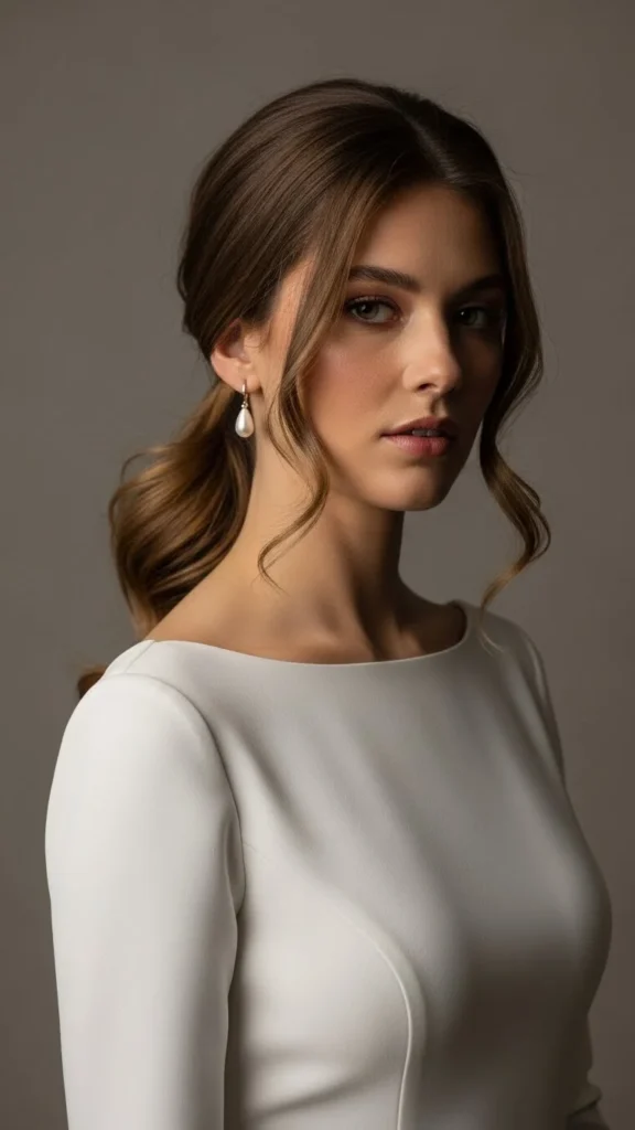 3. Low Romantic Ponytail