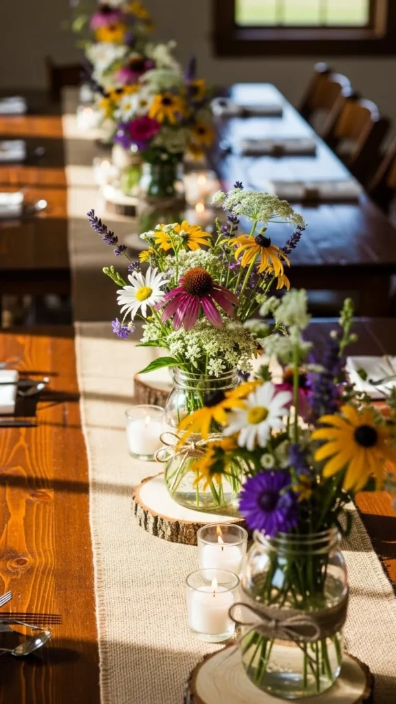 3. Mason Jar Centerpieces