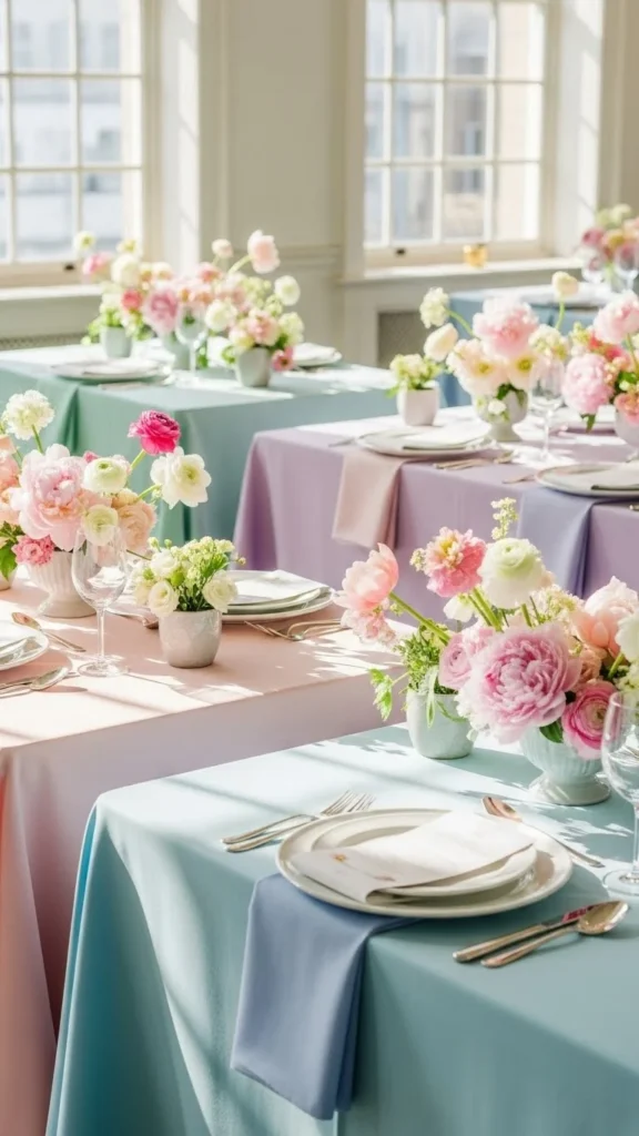 3. Pastel Table Linens