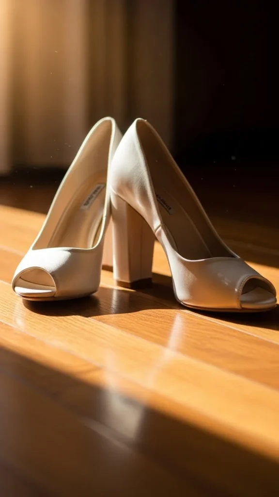 3. Peep-Toe Block Heels