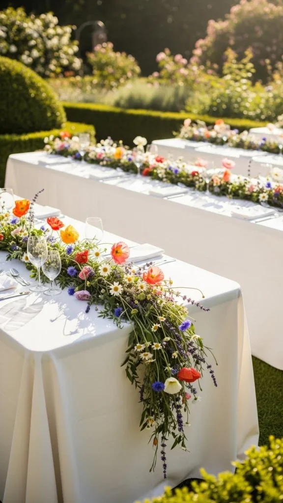 3. Wildflower Table Runners
