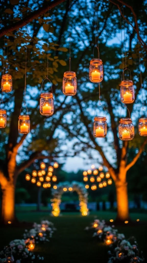 4. Hanging Jar Lanterns