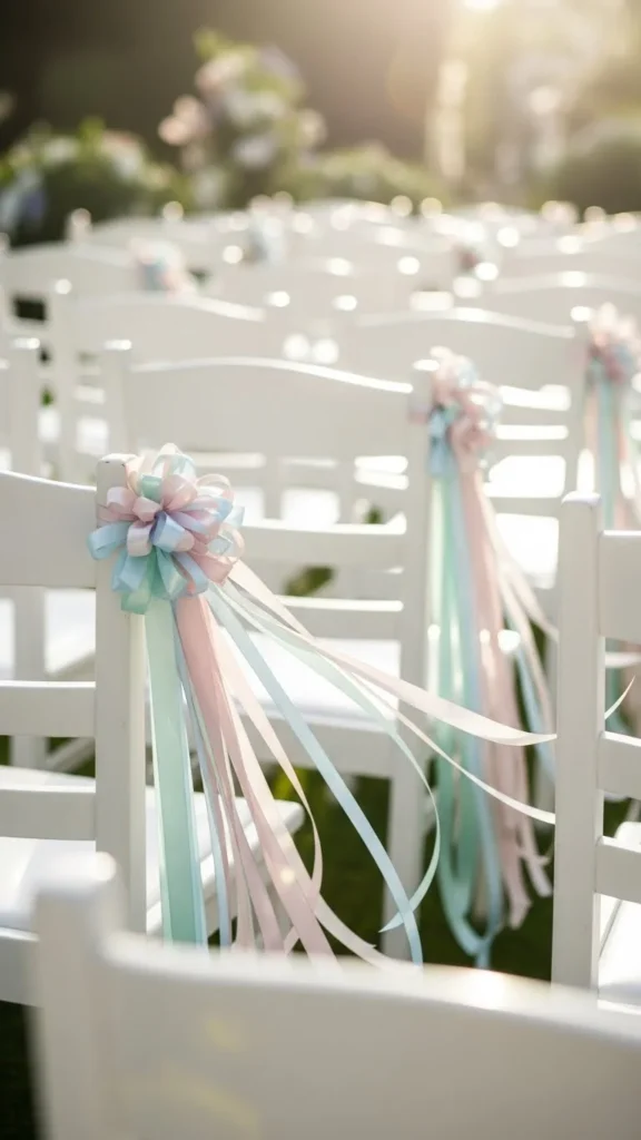 4. Simple Ribbon Chair Décor