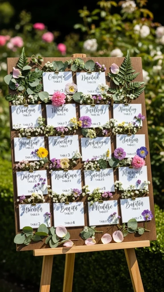 5. Garden-Inspired Seating Cards