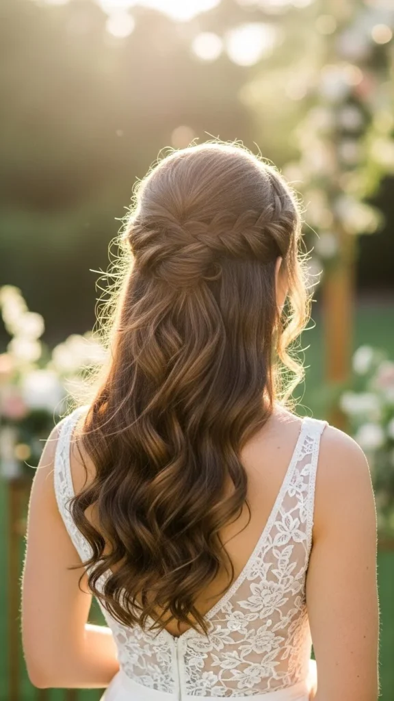 5. Loose Braided Half-Up Style