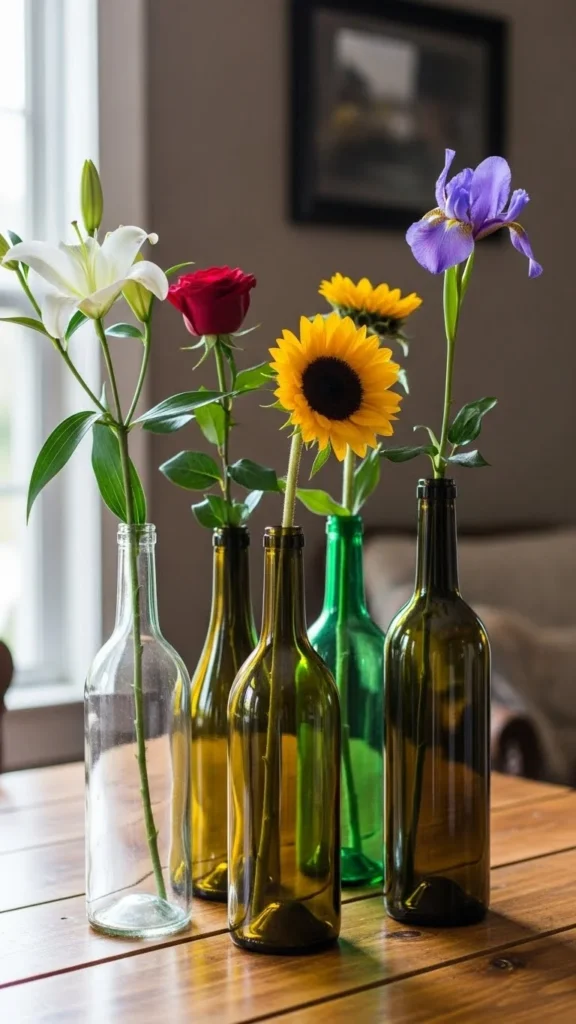5. Wine Bottle Flower Stems