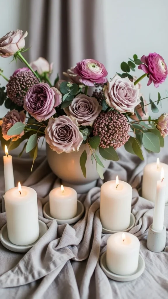 6. Mauve, Dove Gray, and White