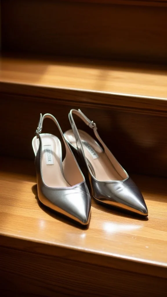 6. Metallic Slingbacks