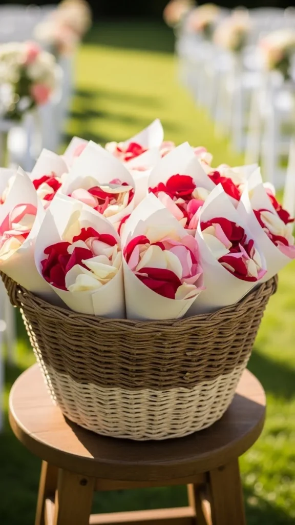 6. Paper Cone Petal Toss