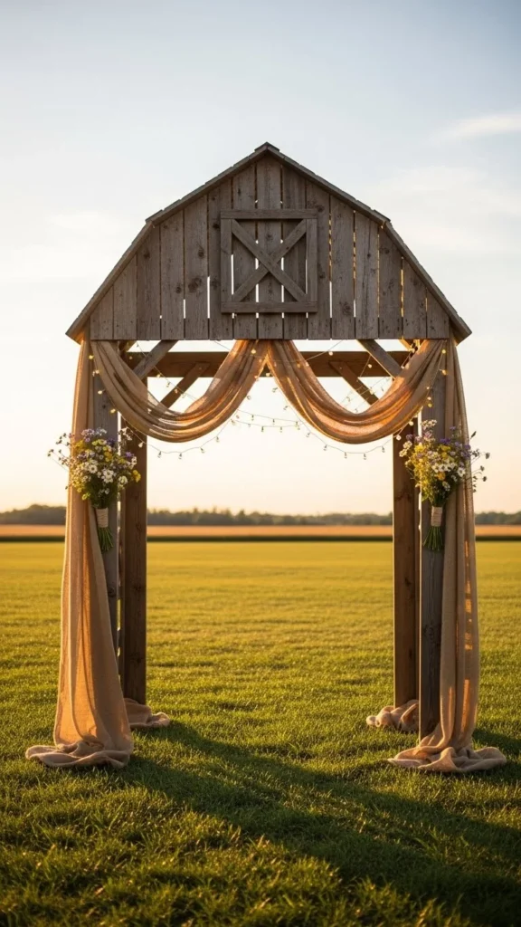 6. Rustic Barn Arch
