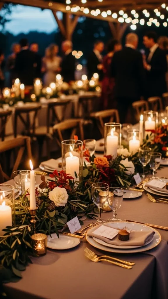 7. Candlelit Reception Tables
