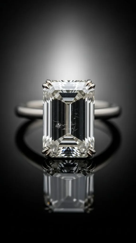 7. Emerald-Cut Elegance