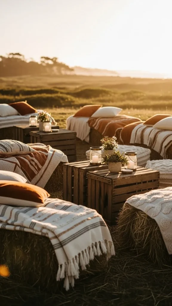 7. Hay Bale Lounge Area