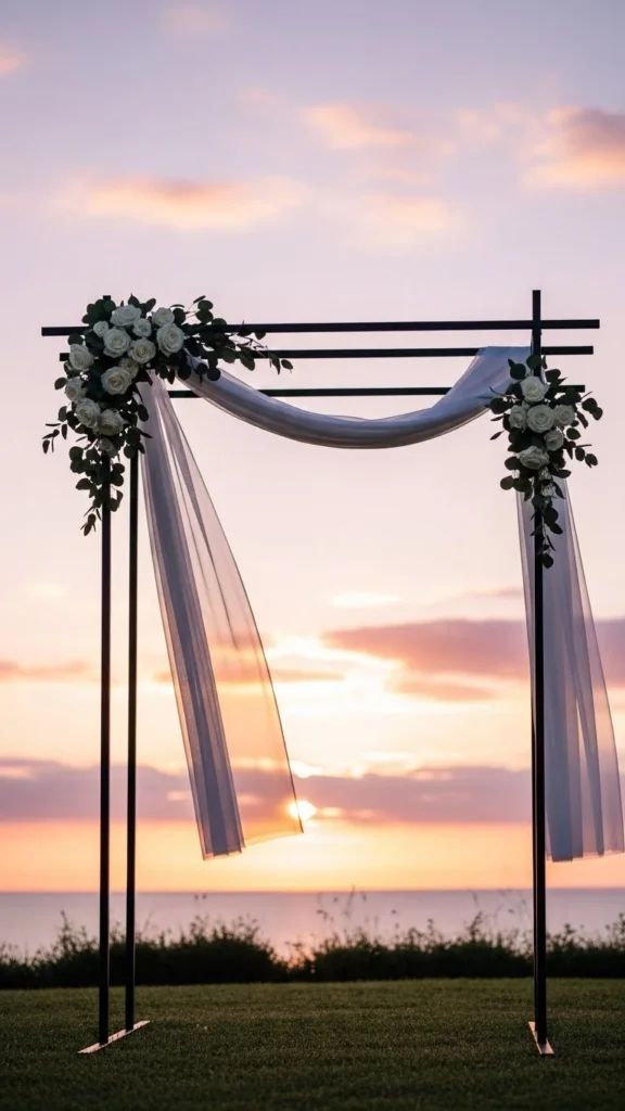 7. Minimalist Metal Arch