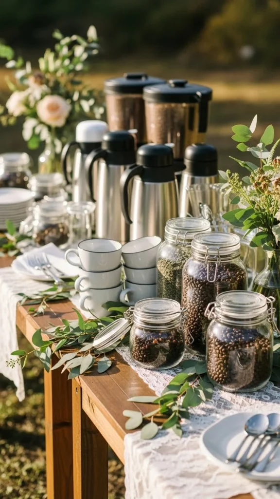 7. Outdoor Wedding with Coffee & Tea Station
