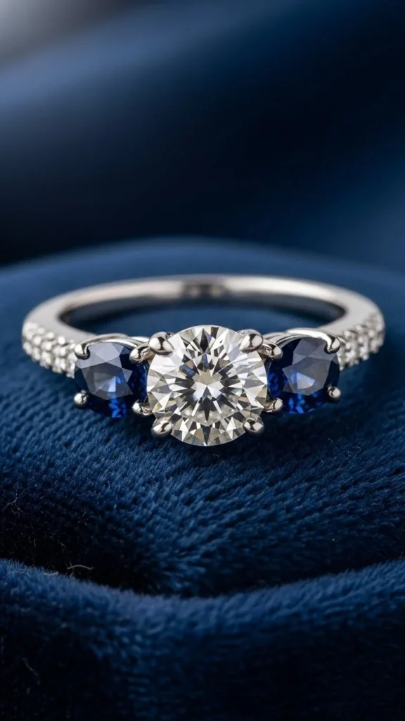 8. Sapphire Accent Rings