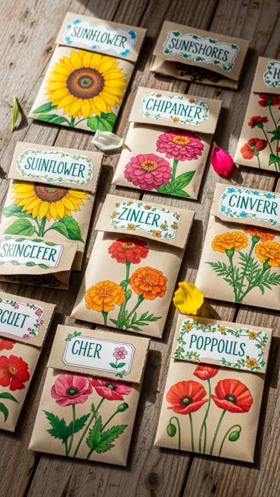 8. Seed Packets for Flowers