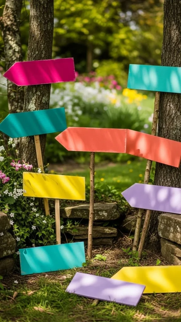 9. Colorful Wedding Signage