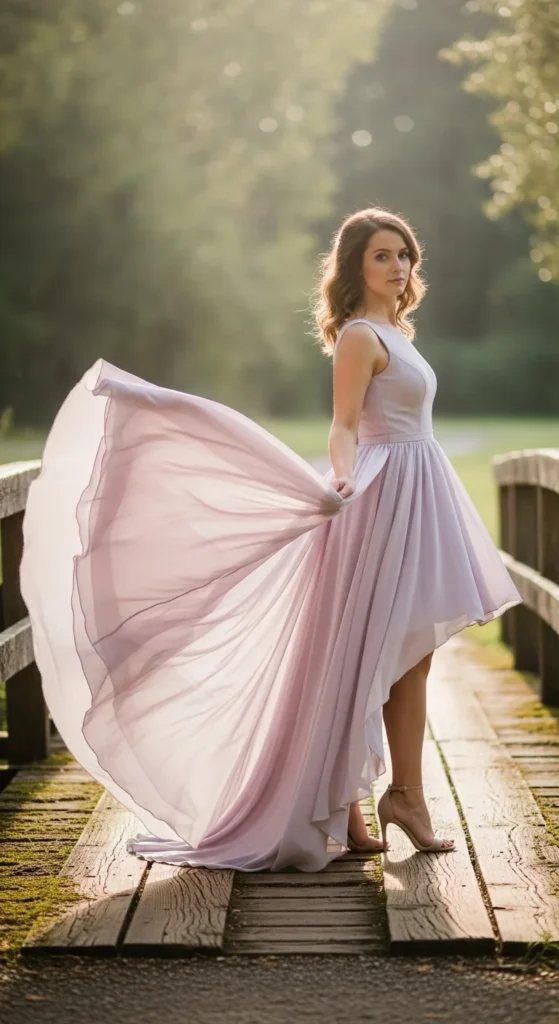 10. High-Low Chiffon Dress