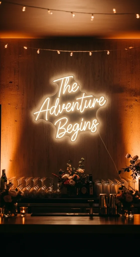 10. Neon Sign Accent Glow