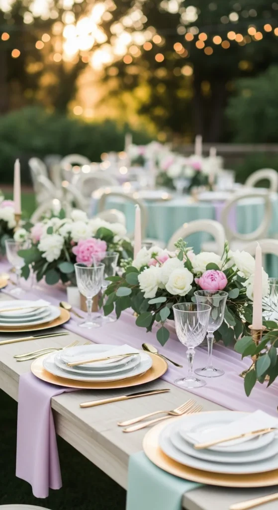 10. Pastel Table Linens