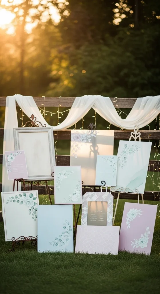 10. Pastel Wedding Signage