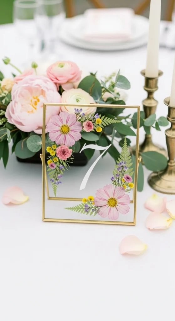 10. Pressed Flower Table Numbers