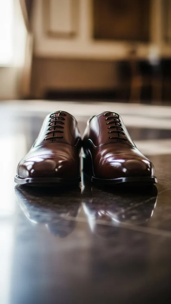 11. Brown Leather Shoes That Ground the Look