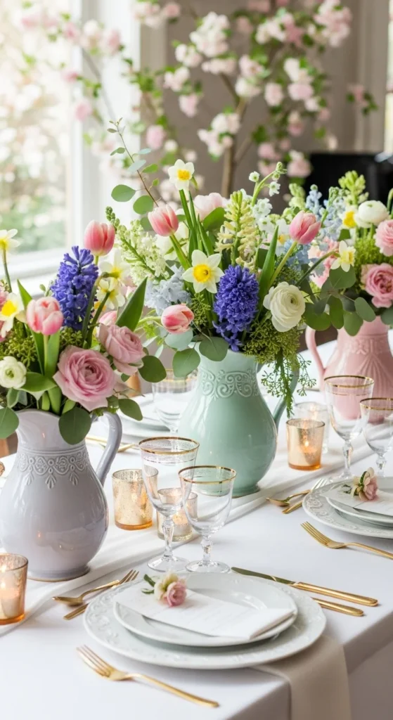 11. Ceramic Pitchers with Florals