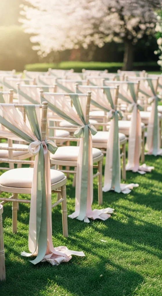 11. Soft Ribbon Chair Wraps