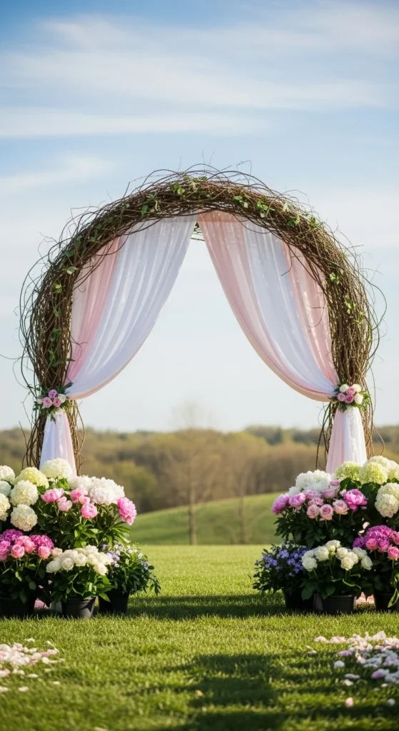 12. Potted Flower Arch
