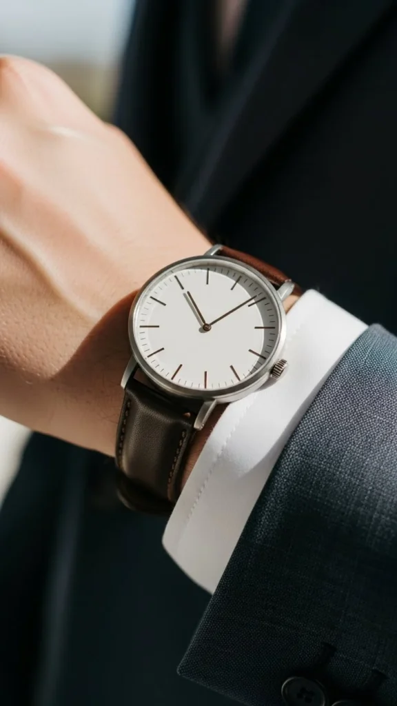 13. Minimal Watch Instead of Jewelry