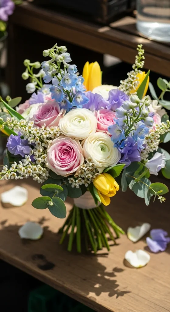 13. Mixed Pastel Market Flowers