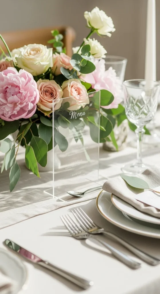 14. Clear Acrylic Menu Cards
