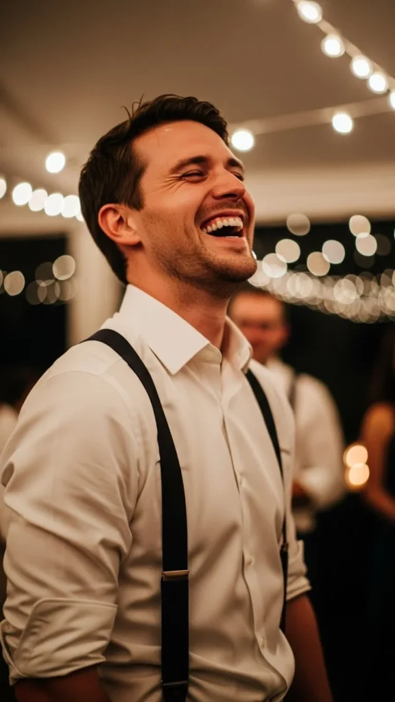 14. Suspenders for a Relaxed Reception