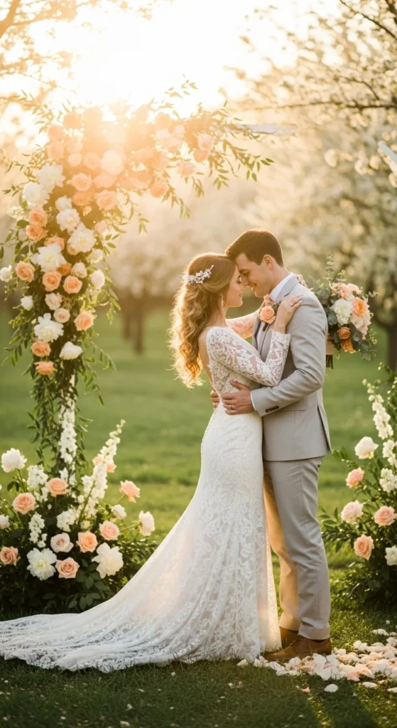 15. Peach and Ivory