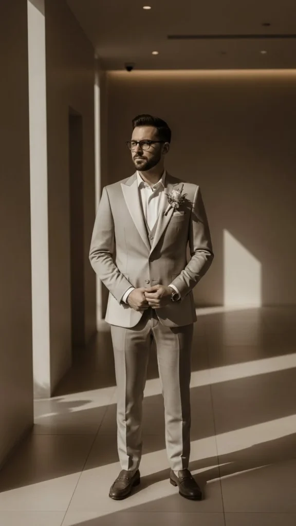 16. Monochrome Outfit in Soft Shades