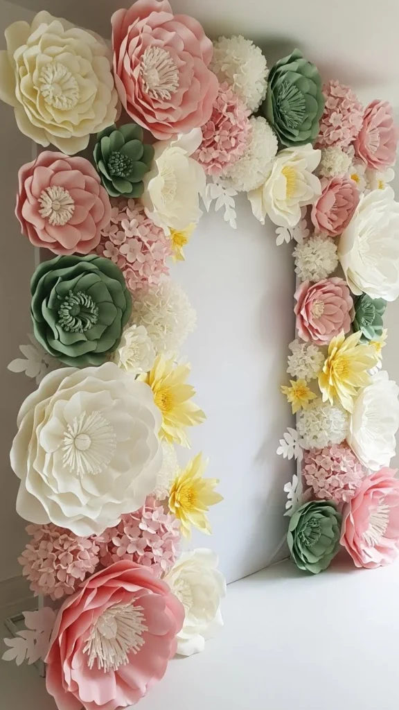 16. Paper Flower Wall