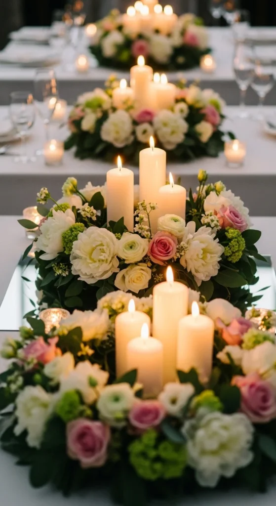 17. Floral Rings Around Candles
