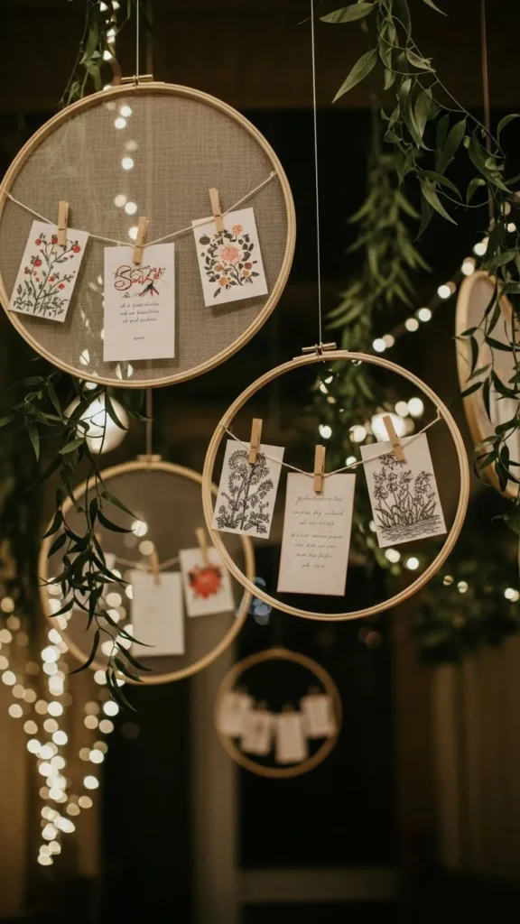 17. Hanging Hoop Wreaths