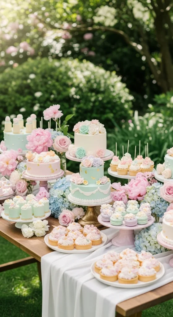 18. Garden-Style Dessert Display